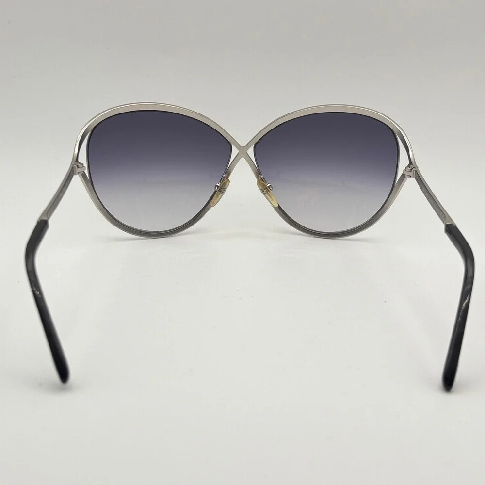 Tom Ford Sunglasses Womens 63mm Black Silver Sienna TF178 01B Butterfly Italy